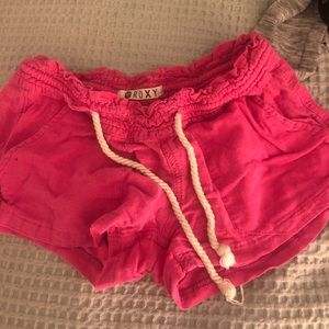 pink roxy shorts